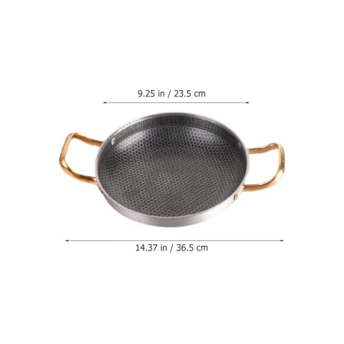 samusagya 24cm Stainless Steel Seafood Frying Pan – Versatile Honeycomb Nonstick Griddle, Perfect for Frying, Searing, and Grilling, Durable & Easy-Clean Cooking Pan - Image 2