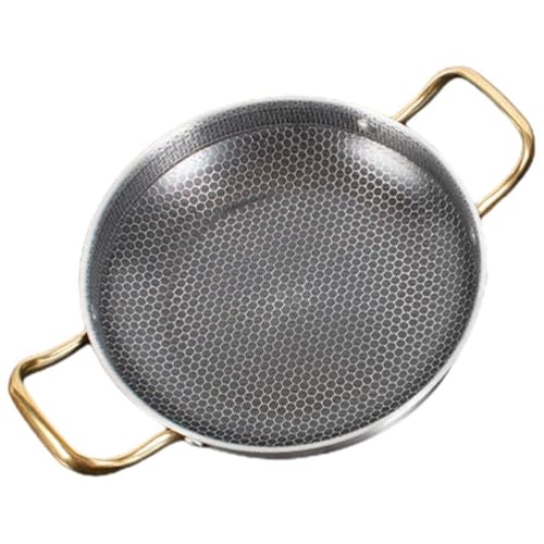 samusagya 24cm Stainless Steel Seafood Frying Pan – Versatile Honeycomb Nonstick Griddle, Perfect for Frying, Searing, and Grilling, Durable & Easy-Clean Cooking Pan - Image 5