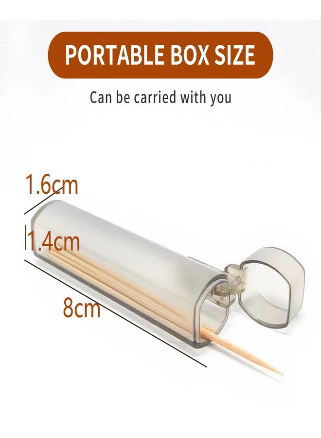 erioctry 5 Pcs Portable Mini Toothpick Holder Pocket Toothpick Case Dispenser Plastic Container for Travel Outdoor Camping Purse - Image 2