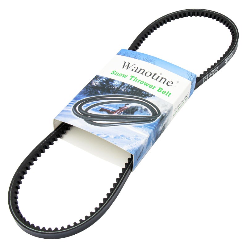 Wanotine 954-0430C Auger Belt Replaces MTD, Craftsman, Troy-Bilt, Cub Cadet, Ryobi 754-0430, 754-0430A, 754-0430B, 754-0430C, 954-0430, 954-0430A, 954-0430B Snow Blower Drive Belt (3/8" x 35") - Image 1