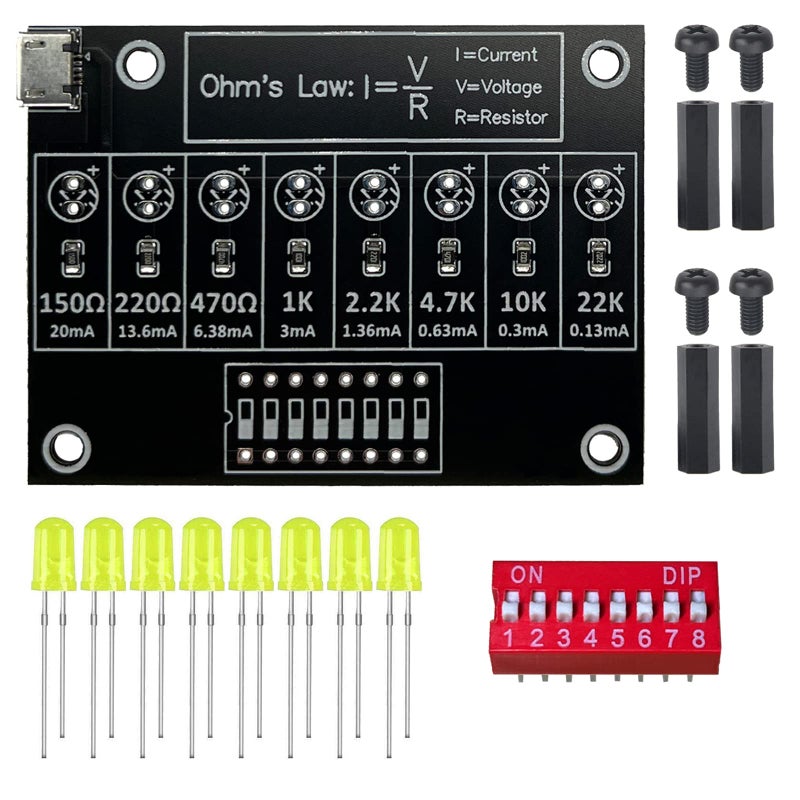 tingbowie Soldering Practice Kit DIY Practical Electronic Circuit Project Resistor Training Board for Beginners - Image 4
