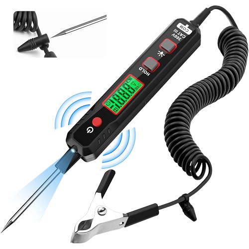 KAIWEETS 0.8V-100V DC Smart Automotive Test Light, Buzzer Circuit Tester with Sharp Probe, Bidirectional Voltage Tester with Flashlight, Electric Test Pen for Car Battery Polarity Continuity Fuses - Image 1