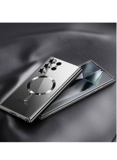 Case Samsung Galaxy S24 Ultra 5G with Camera Protection, Never Yellowing, Ultra Thin Transparent Mobile Phone Case Compatible with MagSafe Matte Clear Case, Titanium Black  - Image 2