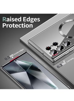 Case Samsung Galaxy S24 Ultra 5G with Camera Protection, Never Yellowing, Ultra Thin Transparent Mobile Phone Case Compatible with MagSafe Matte Clear Case, Titanium Black  - Image 4