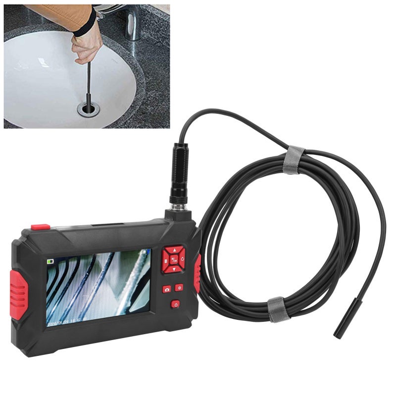 Industrial Endoscope 5M 9pcs LED Lights Dual Lens - Dual-View Split-Screen Display Clear Images for Automobile Maintenance, Air Conditioning Maintenance, Pipeline Inspection - Image 3