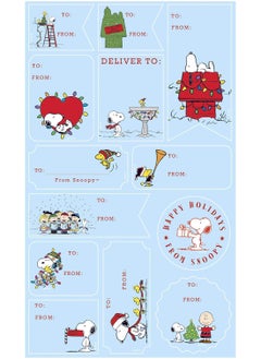 Graphique Graphique Peanuts Gift Labels | 52 Self-Adhesive Chris Stickers | 13 Designs with Red Foil Accents | to and from Names | for Holiday Wrapping Paper & Gift  - Image 1