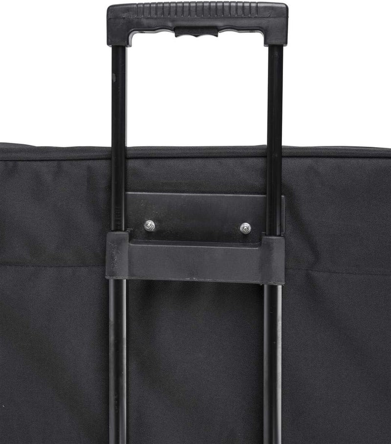 Displays2go 54 x 255 Inch Soft Carrying Bag for Interlocking Flooring Tiles wRetractable Handle  Wheels  Black STMATCASE - Image 4