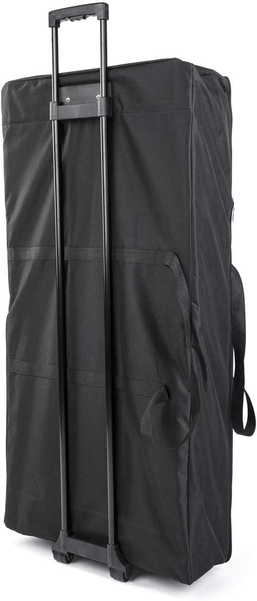 Displays2go 54 x 255 Inch Soft Carrying Bag for Interlocking Flooring Tiles wRetractable Handle  Wheels  Black STMATCASE - Image 3