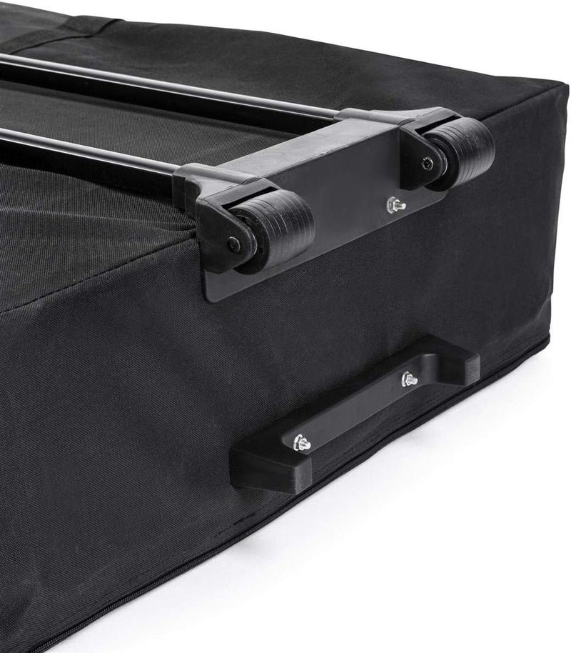 Displays2go 54 x 255 Inch Soft Carrying Bag for Interlocking Flooring Tiles wRetractable Handle  Wheels  Black STMATCASE - Image 5