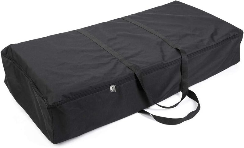 Displays2go 54 x 255 Inch Soft Carrying Bag for Interlocking Flooring Tiles wRetractable Handle  Wheels  Black STMATCASE - Image 1
