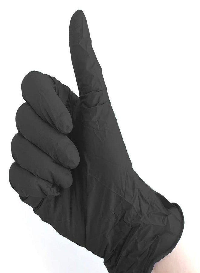don Powder-Free Nitrile Utility Gloves. 100 Gloves (Black, M) - Image 1