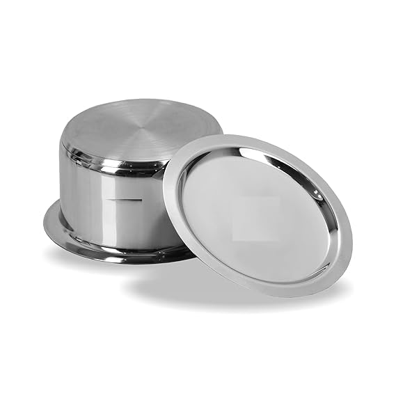 SHOPSIDEX Stainless Steel Induction Bottom Encapsulated Bottom Induction Gas Stove Friendly ContainerTopeCookware with Lid 7 Litter - Image 2