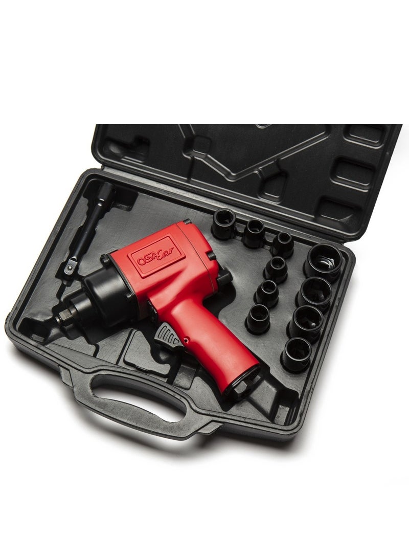 OSAKA OSC 5112K - OSACAR 1/2" IMPACT WRENCH SET - RED BODY