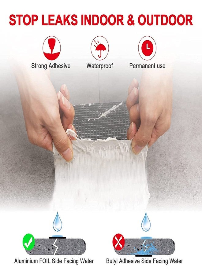 Rylan Super Strong Adhesive Waterproof Permanent Repair Aluminum Butyl Tape Rubber Foil Suitable for Roof Leak, surface Crack, Window Sill Gap, Boat Sealing, Home Renovation (5 METER), Silver - Image 3