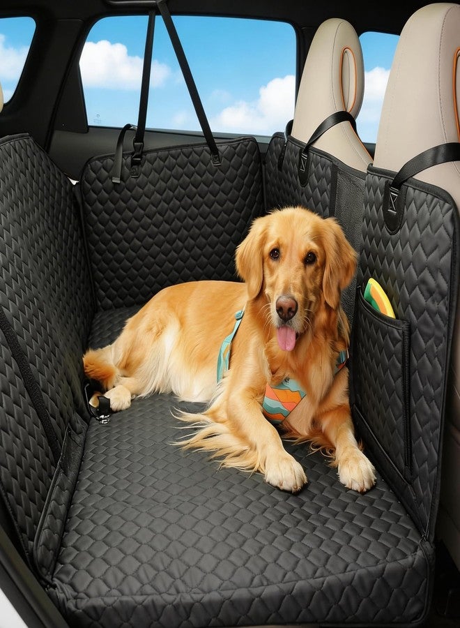Pawccoli Dog Seat Cover for Back Seat, PU Hard Bottom Back Seat Extender Holds 420 lbs, Upgraded Material Waterproof, Anti Scratch, Safer, Easy to Use and Clean, Pet Car Bed Dog Hammock for Car, SUV, Truck - Image 1