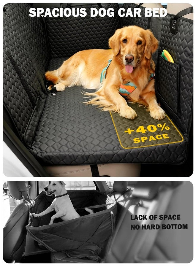 Pawccoli Dog Seat Cover for Back Seat, PU Hard Bottom Back Seat Extender Holds 420 lbs, Upgraded Material Waterproof, Anti Scratch, Safer, Easy to Use and Clean, Pet Car Bed Dog Hammock for Car, SUV, Truck - Image 3