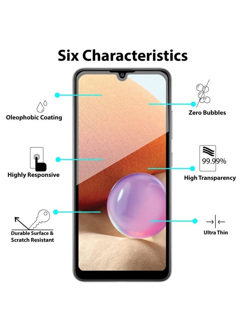 Raxoom Samsung Galaxy A12 / A32 5G Screen Protector Glass Full Glue Tempered Screen Guard Anti-Fingerprints Shatter-Resistant - Image 2