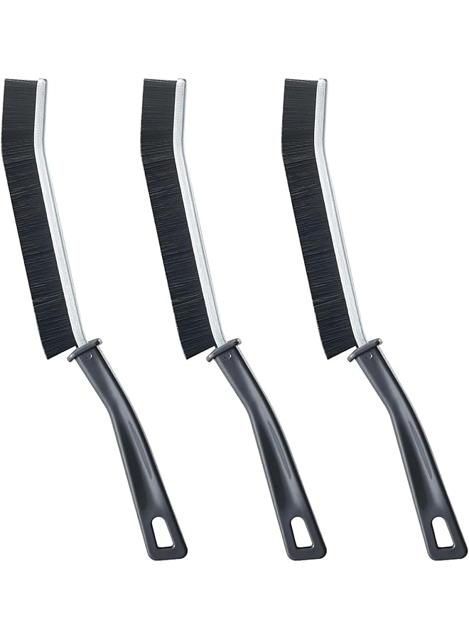 PROMASS 3 Pieces Hard Bristle Crevice Cleaning Brush, Small Cleaning Brushes, Grout Cleaner Brush, Toilet Brush, Scrub Brush for Shower Tile, Skinny Gap Cleaning Tools for Household Use, Bathroom, Kitchen - Image 1