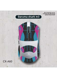 Applicable Mouse Anti-slip Stickers Darmoshark Damo Shark M3 Special Side Sweat-absorbing Protective Stickers Full Set Of Palm-Color:Daruma Shark M3-CX-A60/white Diamond-all Inclusive