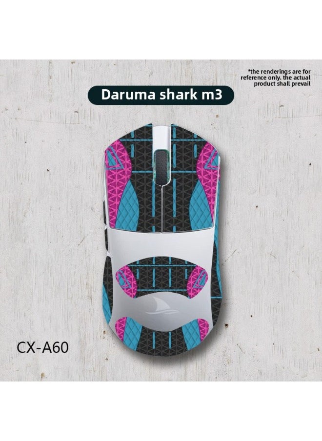 Generic - Applicable Mouse Anti-slip Stickers Darmoshark Damo Shark M3 Special Side Sweat-absorbing Protective Stickers Full Set Of Palm-Color:Daruma Shark M3-CX-A60/white Diamond-all Inclusive - Image 1