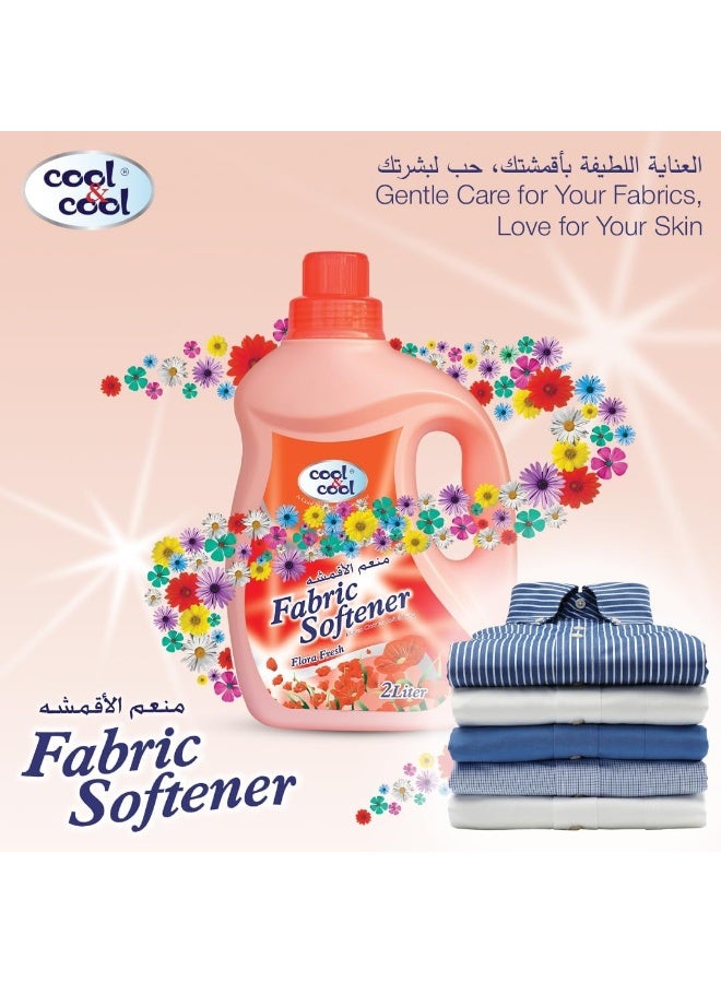 Cool & Cool Flora Fresh Fabric Softener 2 Liters - Long-Lasting Scent, Gentle Fabric Care, Laundry Essential - Image 4