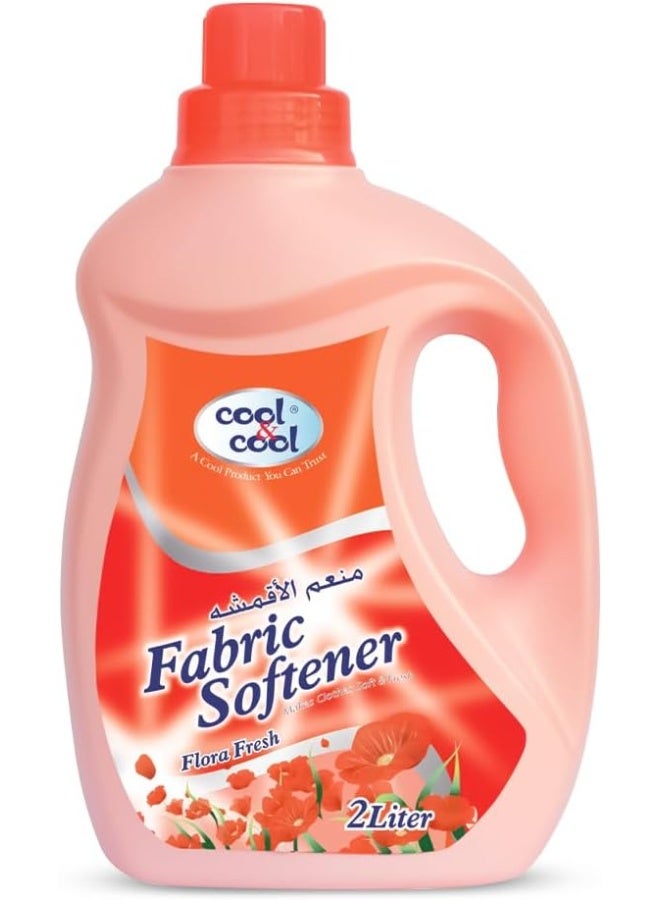 Cool & Cool Flora Fresh Fabric Softener 2 Liters - Long-Lasting Scent, Gentle Fabric Care, Laundry Essential