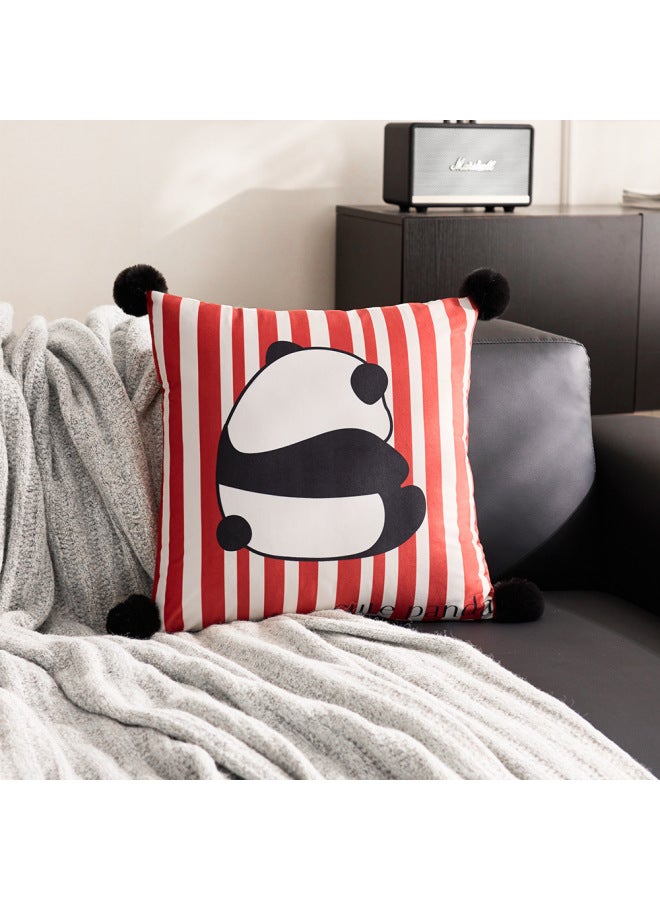 Special-shaped Cloud Pillow Cute Line Panda Velvet Soft Bag Cushion Living Room Decorative Pillow Sofa Pillow Case