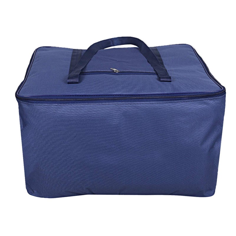 Kuber Industries Kuber Industries Rexine 3 Pieces Jumbo Underbed Moisture Proof Storage Bag with Zipper Closure and Handle BlueCTKTC25705  - Image 2