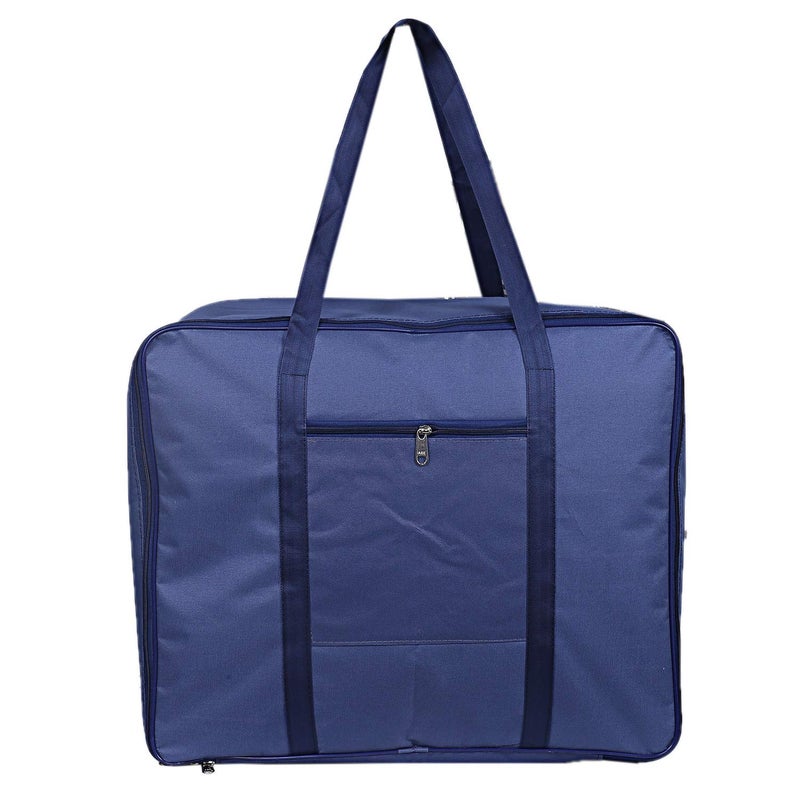 Kuber Industries Kuber Industries Rexine 3 Pieces Jumbo Underbed Moisture Proof Storage Bag with Zipper Closure and Handle BlueCTKTC25705  - Image 5