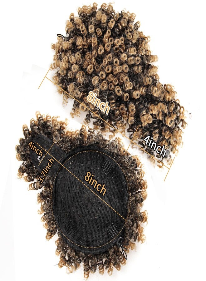 SuyiIRL Afro Puff Drawstring Ponytail with Curly Hair Clip in Bangs Short Natural Hair Curly Ponytail Extension for Women Ponytail - Image 2
