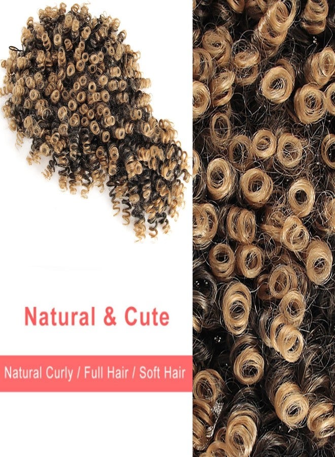 SuyiIRL Afro Puff Drawstring Ponytail with Curly Hair Clip in Bangs Short Natural Hair Curly Ponytail Extension for Women Ponytail - Image 4