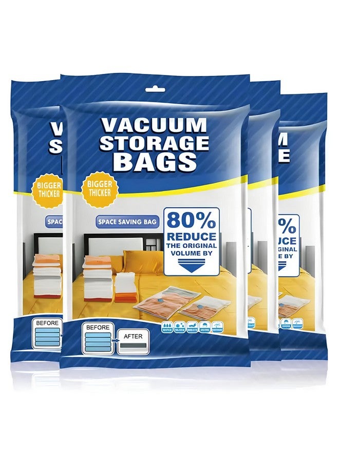PulGos PulGos Vacuum Compression Storage Bags with Hand Pump, Vacuum Sealer Bags for Clothes Storage, Space Saver Vacuum Bags (1large- 2 medium- 2 small+ Handpump) Vaccine Sealed Compression bag - Image 1