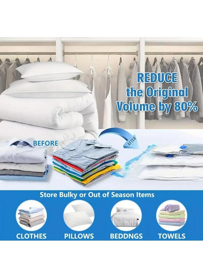 PulGos PulGos Vacuum Compression Storage Bags with Hand Pump, Vacuum Sealer Bags for Clothes Storage, Space Saver Vacuum Bags (1large- 2 medium- 2 small+ Handpump) Vaccine Sealed Compression bag - Image 3