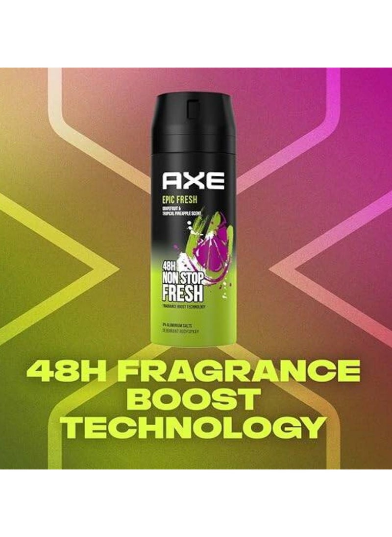 Axe - Axe Epic Fresh Grapefruit &Troplcal Pineapple Scent 48 hrs Non Stop Fresh 150Ml - Image 1