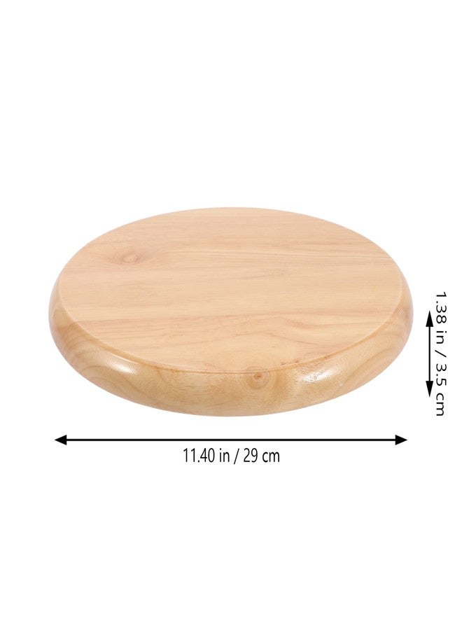 VOSAREA Wooden Bar Stool Seat Replacement Round Chair Seat Top Wood Seat Replacement for Metal Chairs Stool - Image 2