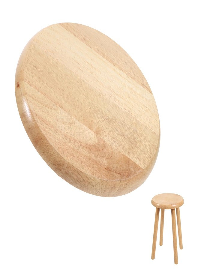 VOSAREA Wooden Bar Stool Seat Replacement Round Chair Seat Top Wood Seat Replacement for Metal Chairs Stool - Image 1