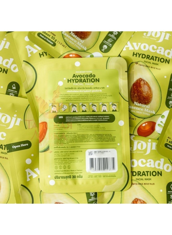 Joji Avocado Hydration Facial Mask 30g (1 sheet) | Deep Moisturizing, Nourishing & Soothing Sheet Mask for Soft, Radiant Skin - Image 3