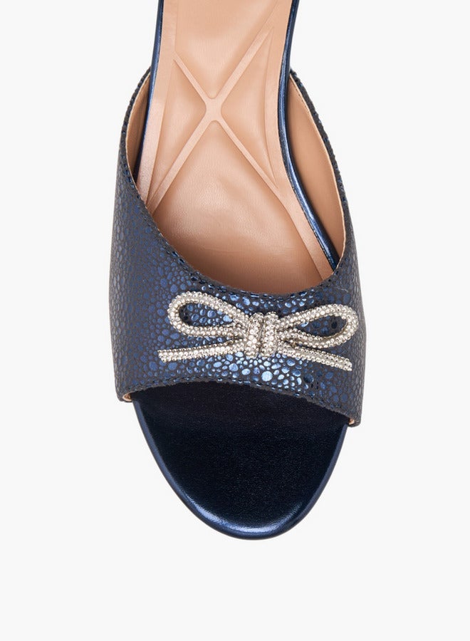 سيليست صنادل بكعب هريرة مزينة بفيونكة للسيدات - Image 4