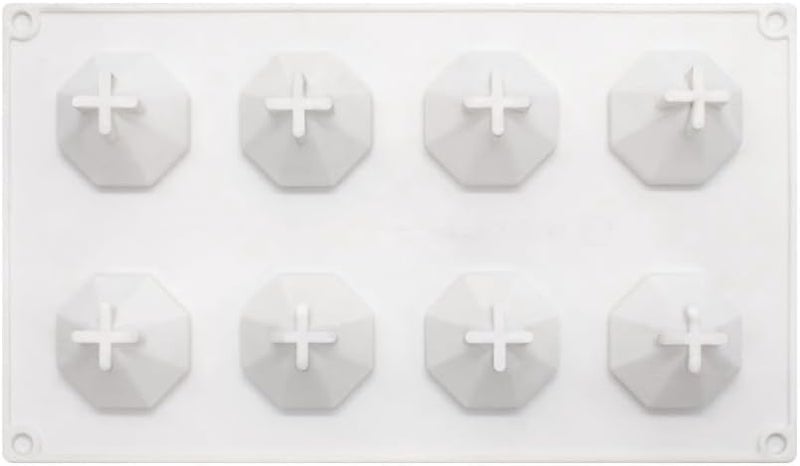 mostsom 3D Diamond Gem Silicone Ice Cube Tray Mold Biscuit Chocolate Fondant Mould Epoxy Resin Clay Craft Art Handmade Ice DIY Molds (Diamond J_11.84 X6.84 X1.44inch) - Image 2