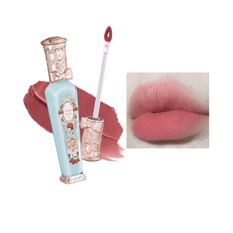 Flower Knows Strawberry Rococo Cloud Lip CreamVelvety Matte Liquid LipstickNude LipstickLong Lasting Lip StainKissproof Blurred Lipstick for GirlsWomen012 Fl OzS02 Peachy Milk