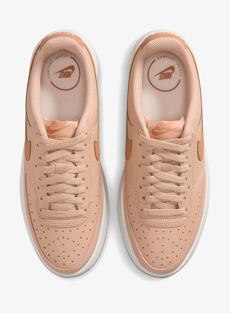 Nike SHIMMER/LT COGNAC-SAIL Court Vision Alta Ltr for Women | Best Price UAE
