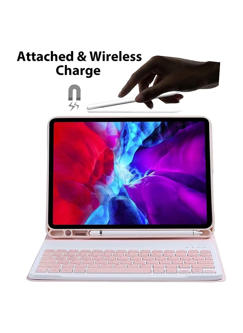 Generic - For Huawei T10/T10S/Honor 6/Honor 7 10.1 inch/x8 Universal Arabic and English Keyboard Case, Detachable Wireless Keyboard Pen Holder Ultra-thin Leather Smart Case with Mouse - Image 1