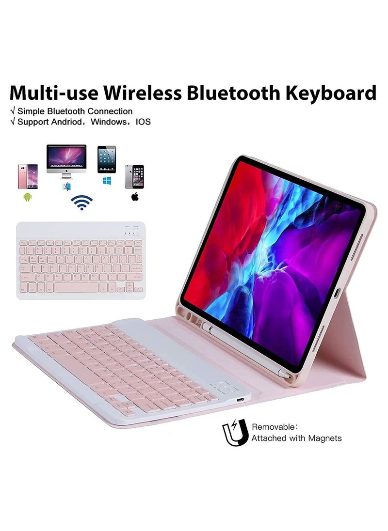 Generic - For Huawei T10/T10S/Honor 6/Honor 7 10.1 inch/x8 Universal Arabic and English Keyboard Case, Detachable Wireless Keyboard Pen Holder Ultra-thin Leather Smart Case with Mouse - Image 1