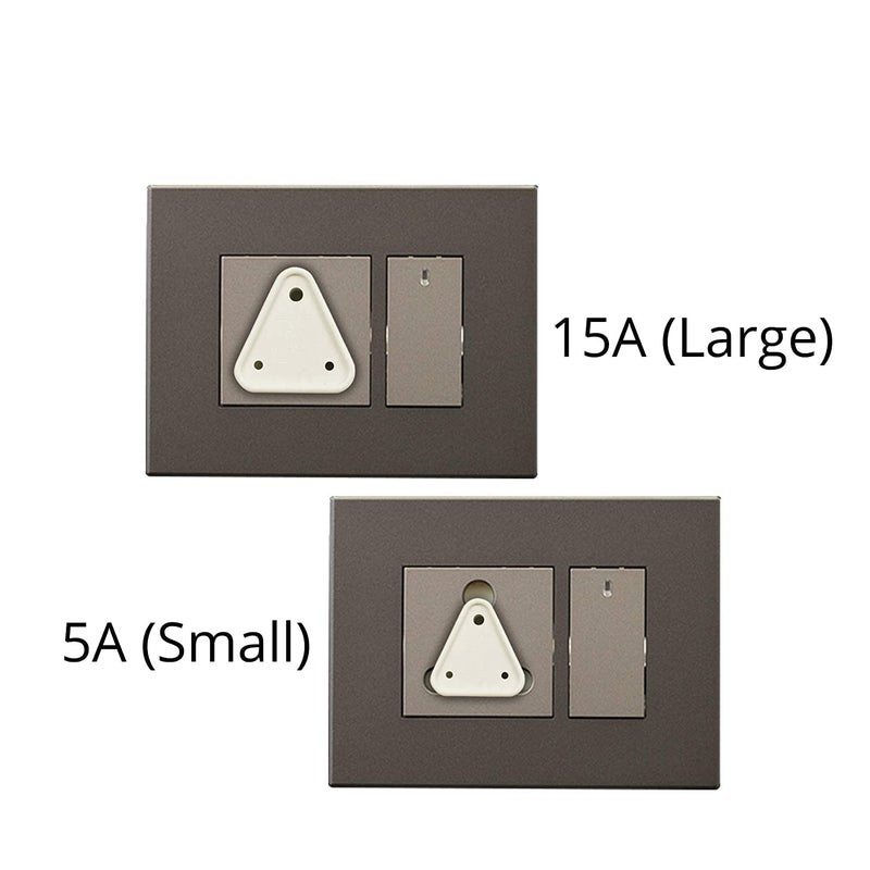 KitschKitsch Baby Infant Child Proofing Safety Plug and Socket Cover Made in India 5A and 15A (White) (Pack of 6) - Image 3