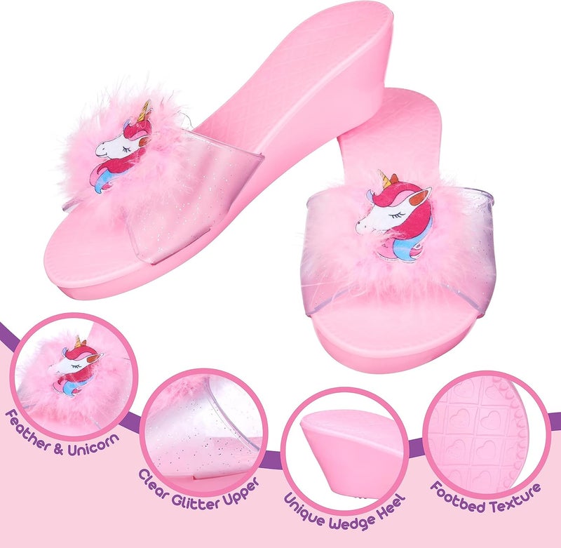 PRINCESS EXPRESSIONS Expressions 3-Pack Princess Shoes Set - Dress Up Royalty Kids Heels Slip On Shoes - Colorful Princess Dress Up Shoes, Pretend Play High Heels for Kids - Fits Toddler Size 7-10 - Image 5