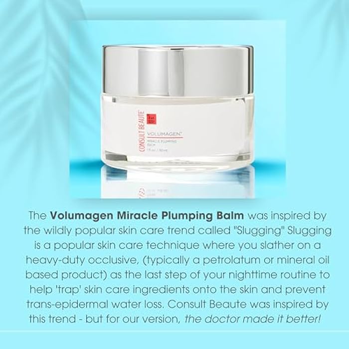 Consult Beaute Volumagen Miracle Plumping Barrier Balm - Facial Moisture Slugging - Overnight Deep Skin Hydration - Dry Skin - Hyaluronic Acid - Petrolatum Free - Lanolin Free - Mineral Oil Free 1 oz - Image 2