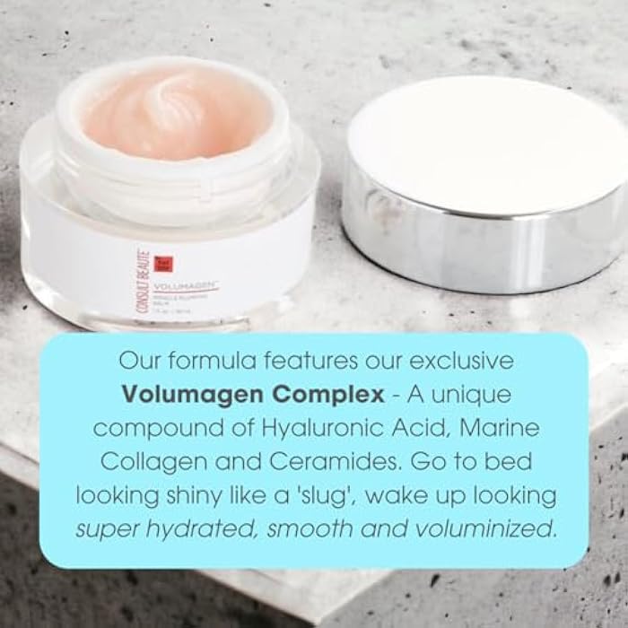 Consult Beaute Volumagen Miracle Plumping Barrier Balm - Facial Moisture Slugging - Overnight Deep Skin Hydration - Dry Skin - Hyaluronic Acid - Petrolatum Free - Lanolin Free - Mineral Oil Free 1 oz - Image 3