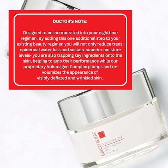 Consult Beaute Volumagen Miracle Plumping Barrier Balm - Facial Moisture Slugging - Overnight Deep Skin Hydration - Dry Skin - Hyaluronic Acid - Petrolatum Free - Lanolin Free - Mineral Oil Free 1 oz - Image 4