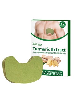 Gynecomastia Compress Patch - Ginger Cream for Men, Tightening and Sculpting Chest Muscles with Natural Ingredients (12 Pcs)