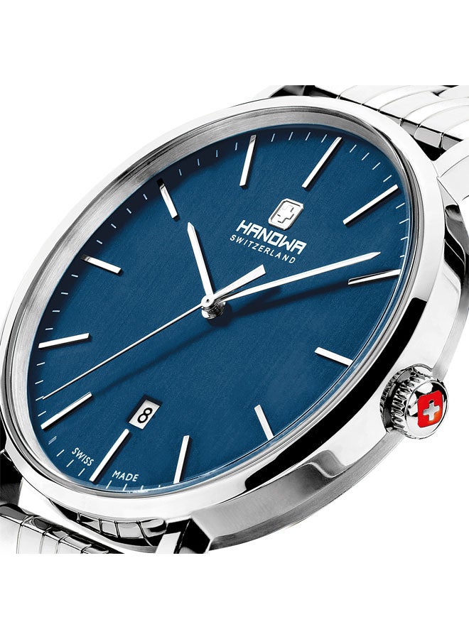 Hanowa Brisen 41mm Blue Dial Stainless Steel Bracelet Watch for Men  - Image 3